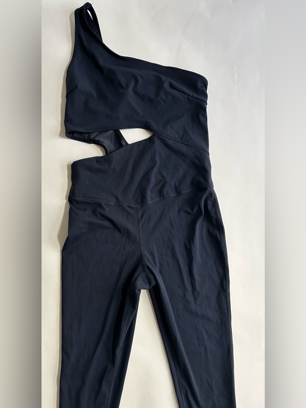 FP Movement by Free People Black One-Shoulder Cutout Jumpsuit Leggings size L - Picture 3 of 8